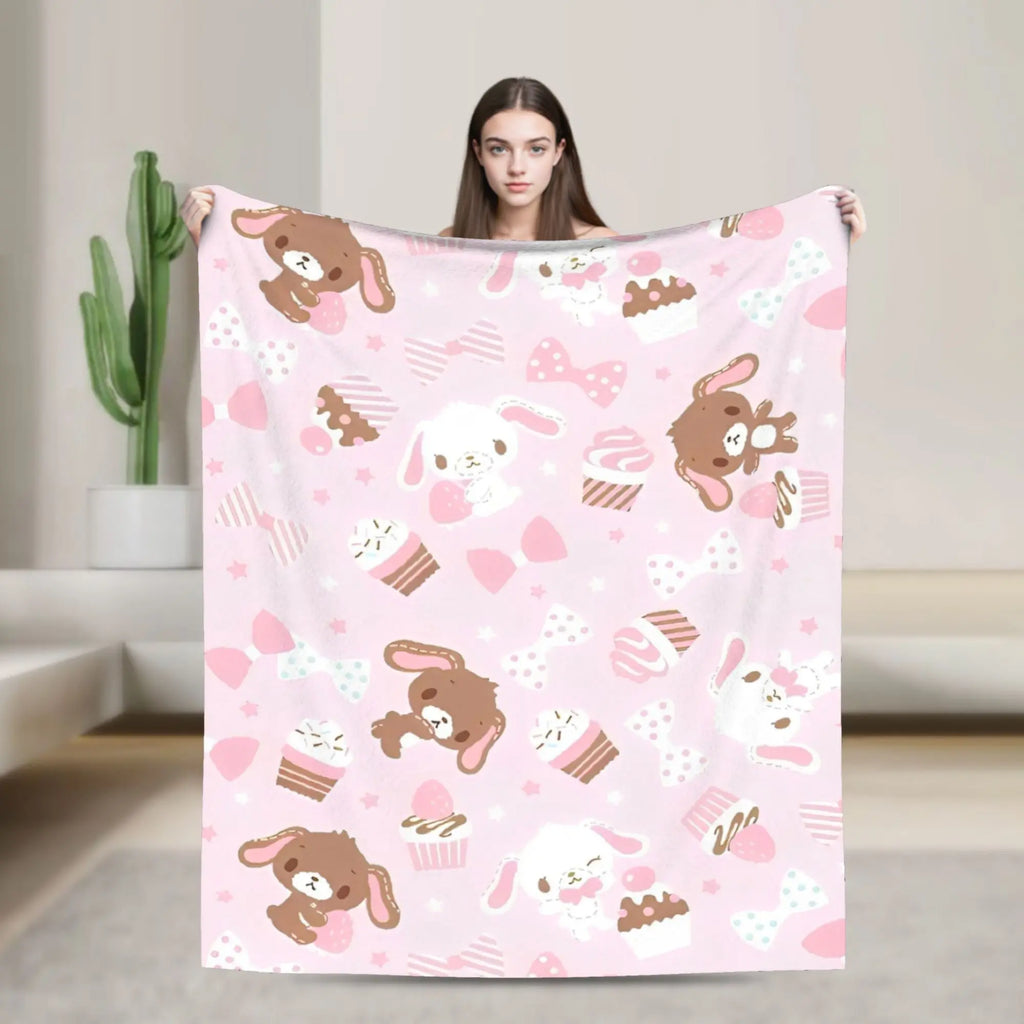 Cartoon Sugarbunnies Blanket  Fleece Awesome Soft Throw Blankets for Bedspread  Winter