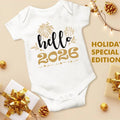Baby Bodysuit Hello 2026 Inant Romper New Year Baby Gift Toddler Short Sleeve Jumpsuit Boys Girls Clothes Newbron Shower Present