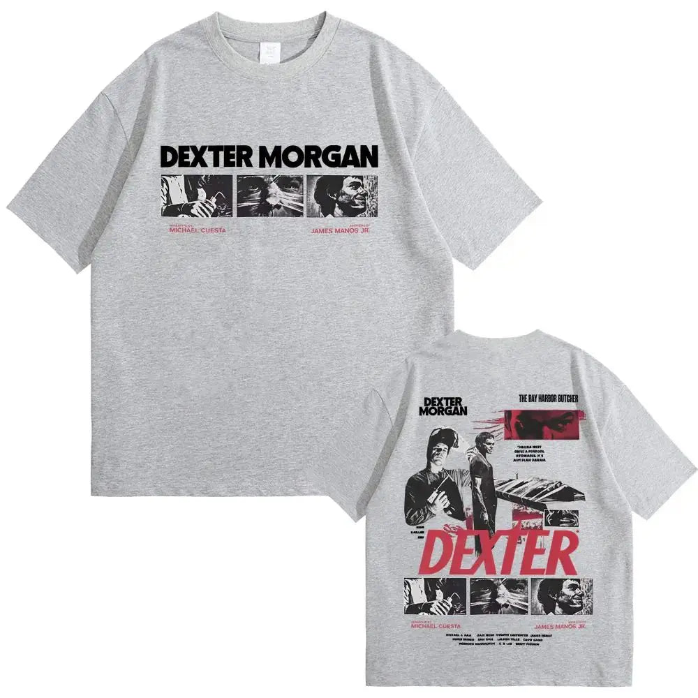 Casual Cotton Vintage T-Shirt Men's Fashion Extra Large Streetwear Limited Dexter Morgan Bay Butcher T-Shirt Men Women
