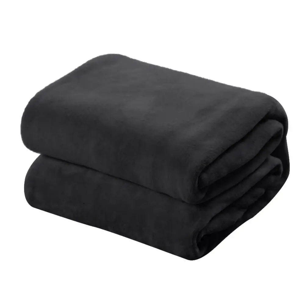 Throw Blanket Warm Blanket Soft Solid Color 100*70cm Bed Blanket Home Living Room Bedspread Bedding Cover Rug Decoration
