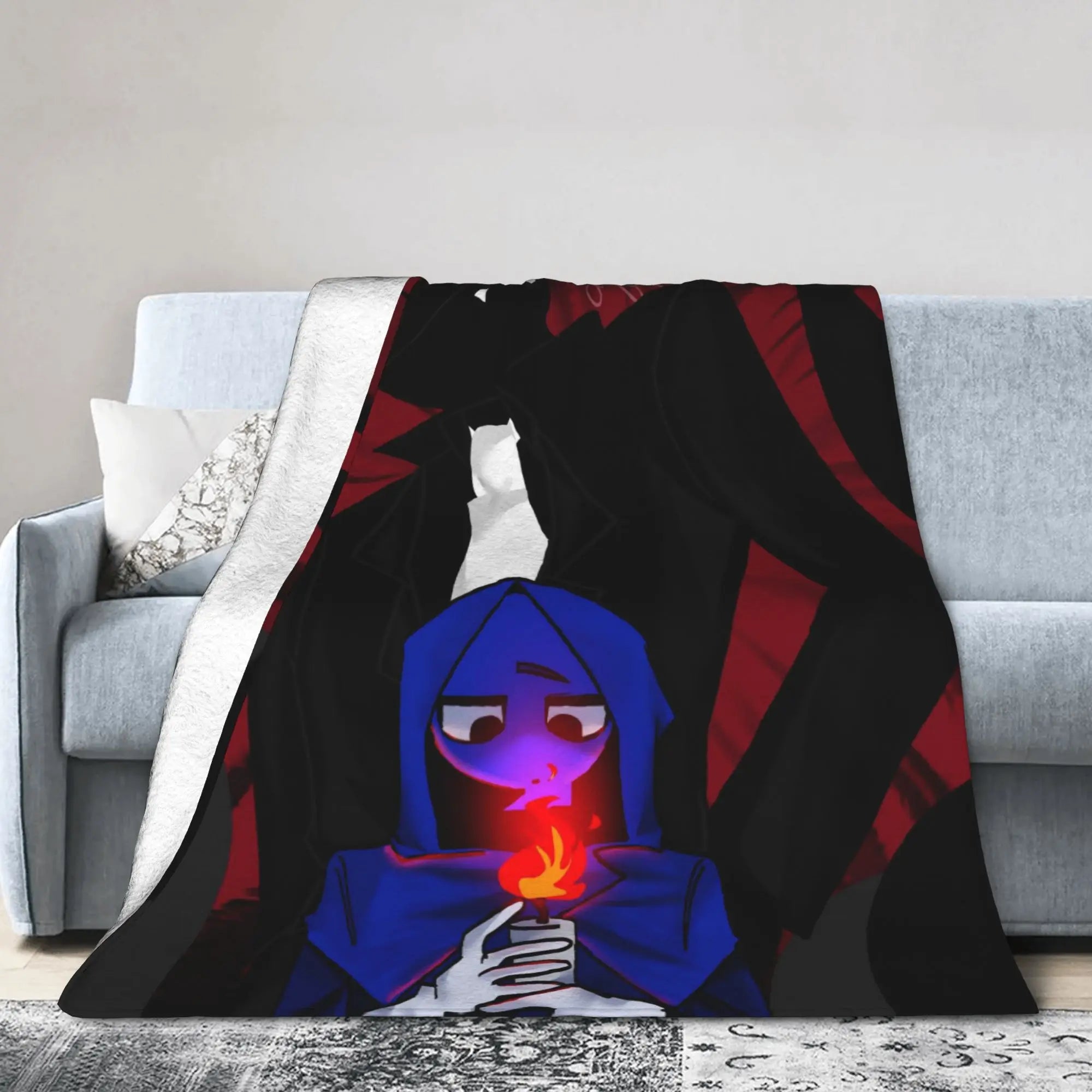 Warm Soft BlanketsChildren Travel Sprunki Gray & Wenda Throw Blanket  Flannel Bedspread For Bedroom Novelty Sofa Bed Cover