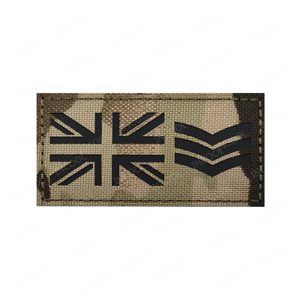 Infrared Reflective IR Rank Patch Uniform Ranks Embroidered Patches Appliques Shoulder Decorative Armband MED Badge For Clothing
