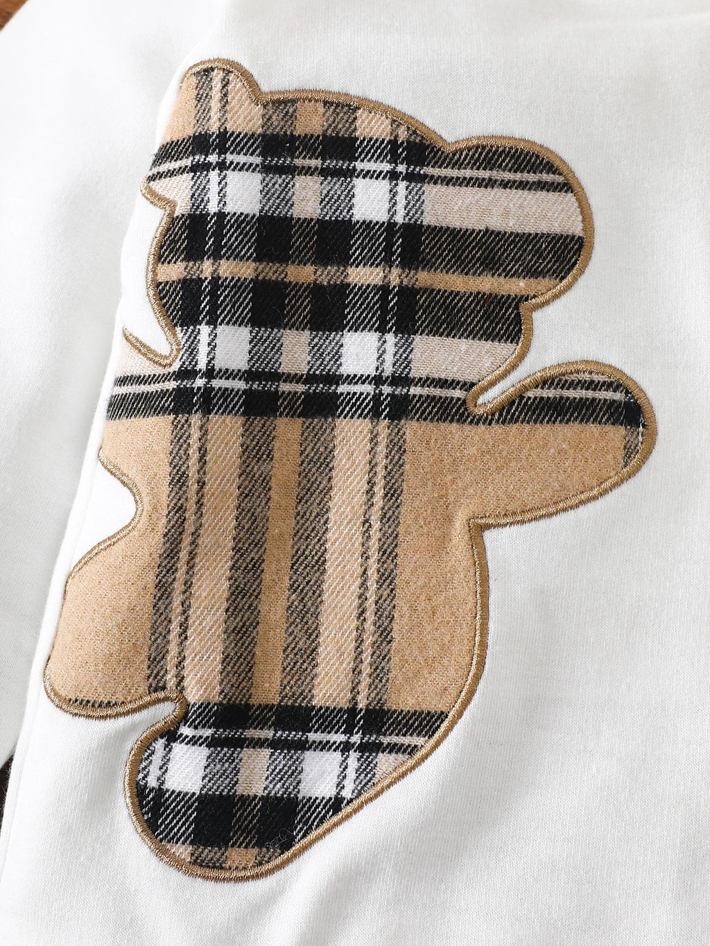 IURNXB 2pcs Baby Clothes Set Infant Cartoon Bear Plaid Patchwork Hoodie Top+Sweatpants Outfits Casual Children Sweatsuits 1-3Y