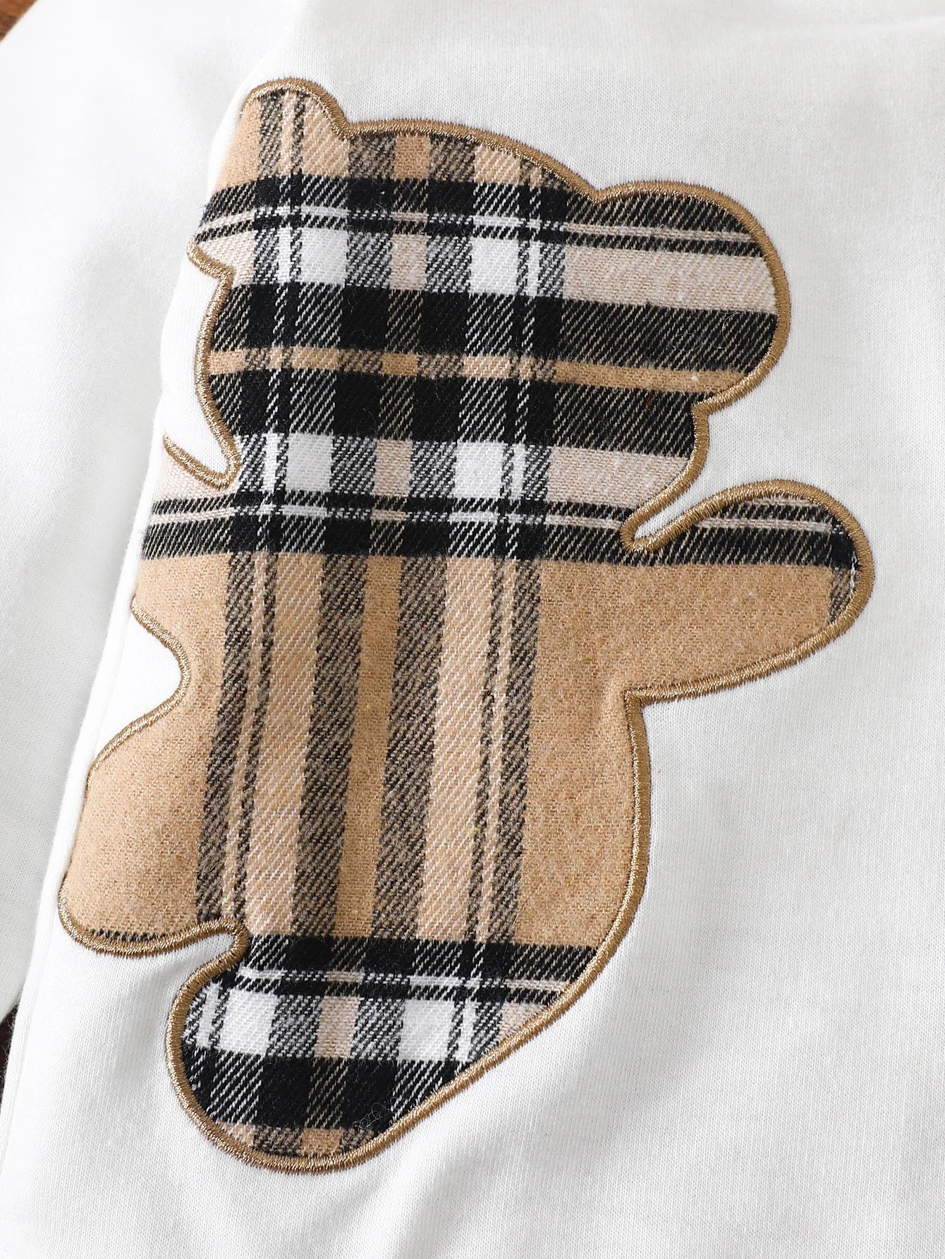 IURNXB 2pcs Baby Clothes Set Infant Cartoon Bear Plaid Patchwork Hoodie Top+Sweatpants Outfits Casual Children Sweatsuits 1-3Y