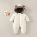0-3 years old winter baby outdoor clothing fur lining warm toddler girl boy jumpsuit cartoon plus velvet baby jumpsuit