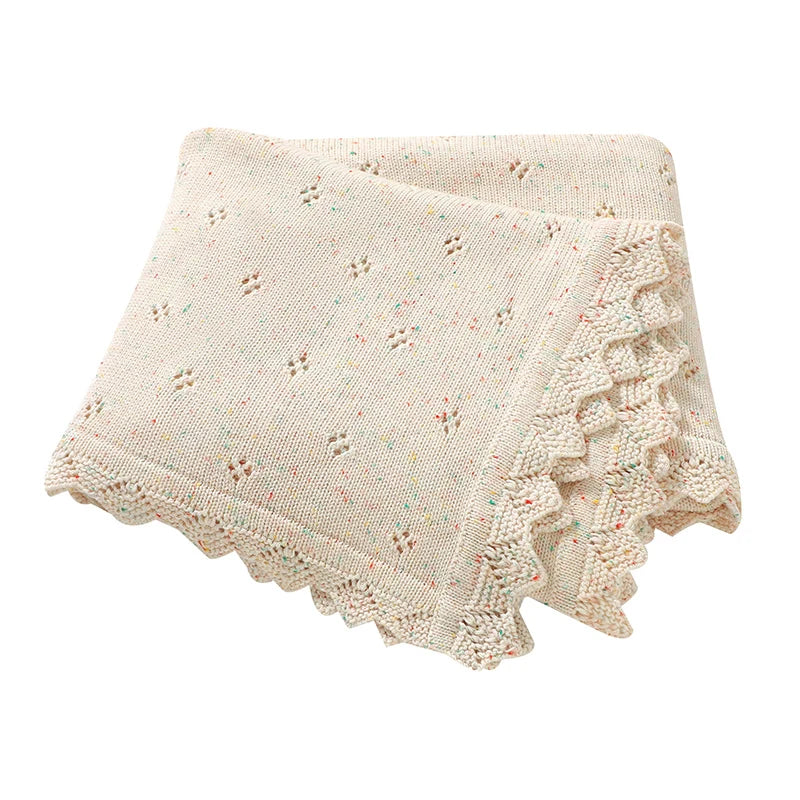 Baby Blanket Cotton Knit Infant Boy Girl Bed Quilt 100*80CM Newborn Plaid Fashion Solid Toddler Stroller Swaddle Wrap Super Soft