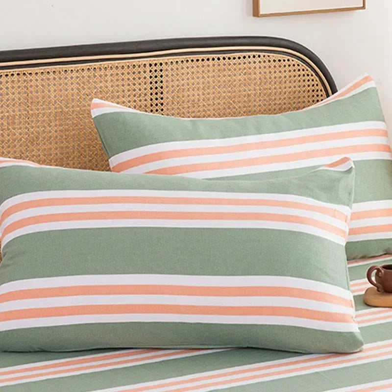 Soft 100% Cotton Coarse Cloth Bed Sheet Thick Sleep Naked Single Double Bedsheet Comfortable Durable Breathable Bed Sheets Queen