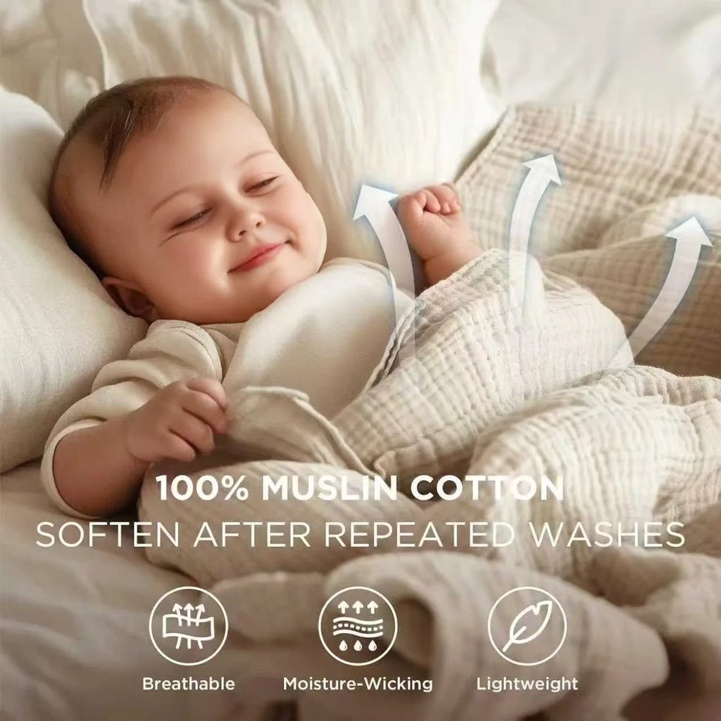 Japanese 100% Cotton Muslin Blanket Large Size Sofa Gauze Blanket Bed Sofa Office Nap Soft Comfortable Breathable All-season