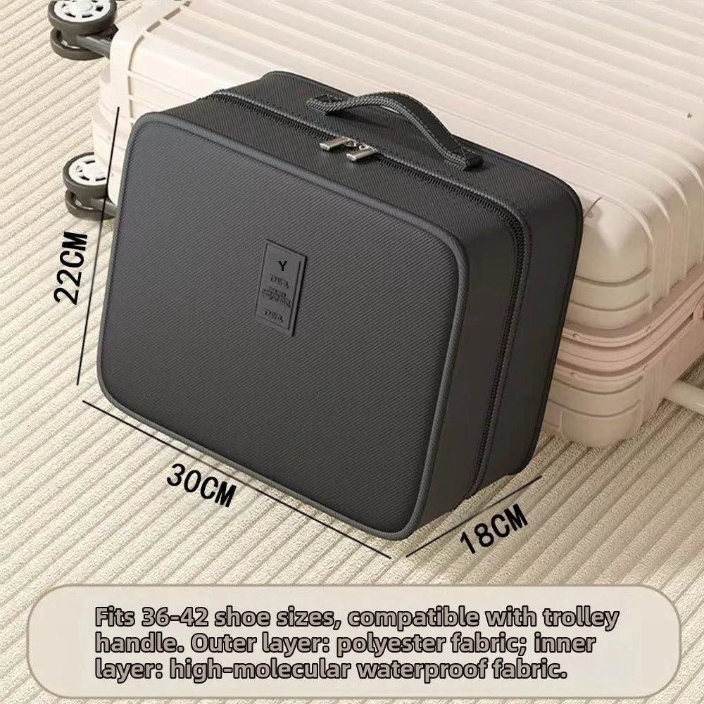 Upgraded Multi-layer Travel Shoe Bag Waterproof Sturdy Sneakers Storage Bag Zipper Portable Storage Box Store 4 Pairs of Shoes