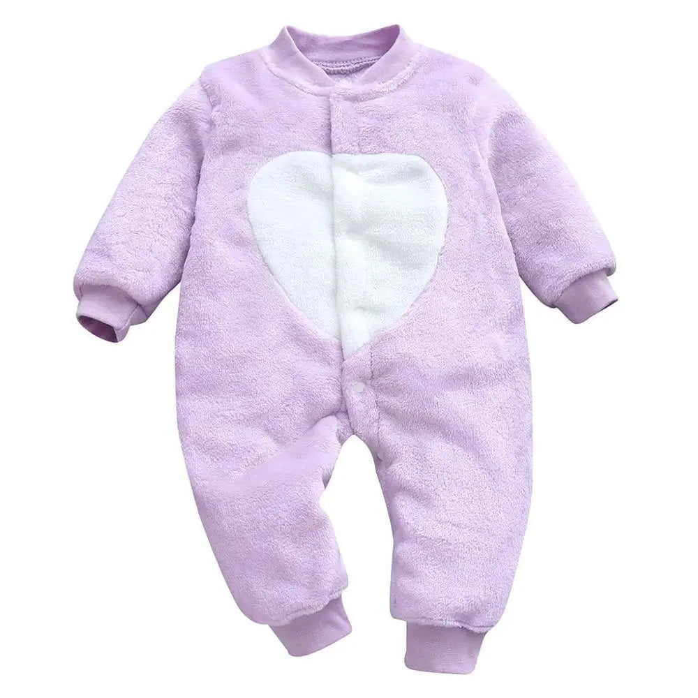 New Baby Girl Boy Thick Romper Warm Winter Newborn Infant Baby Dinosaur Fleece Romper Jumpsuit Soft Pajamas Clothes