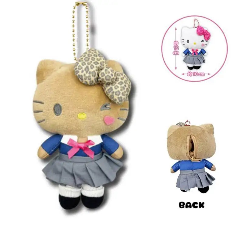 15Cm Hello Kitty Cartoon Plush Doll Keychain Pp Cotton Stuffed Doll Kawaii Couple School Bag Pendant Y2K Birthday Gift