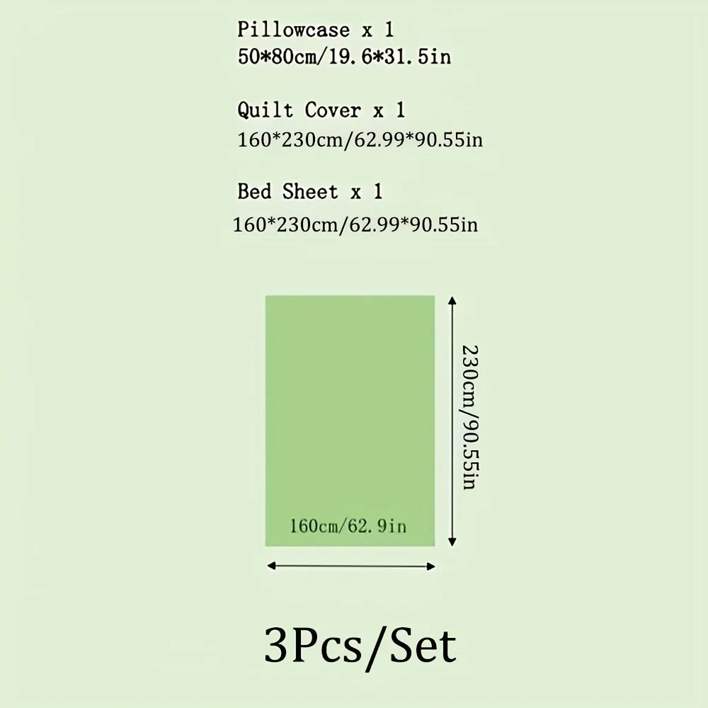 3PCS Disposable Bed Sheet Set Non-Woven Travel Bedding  Hypoallergenic Pillowcase & Fitted Sheet for Hotel, Camping