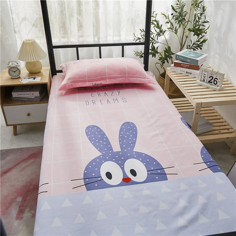 Printed Bed Sheet 1pc For Single Bed 120*210cm Home Textile Modern 100% Polyester Flat Sheets Bed Linens Single Bedspread