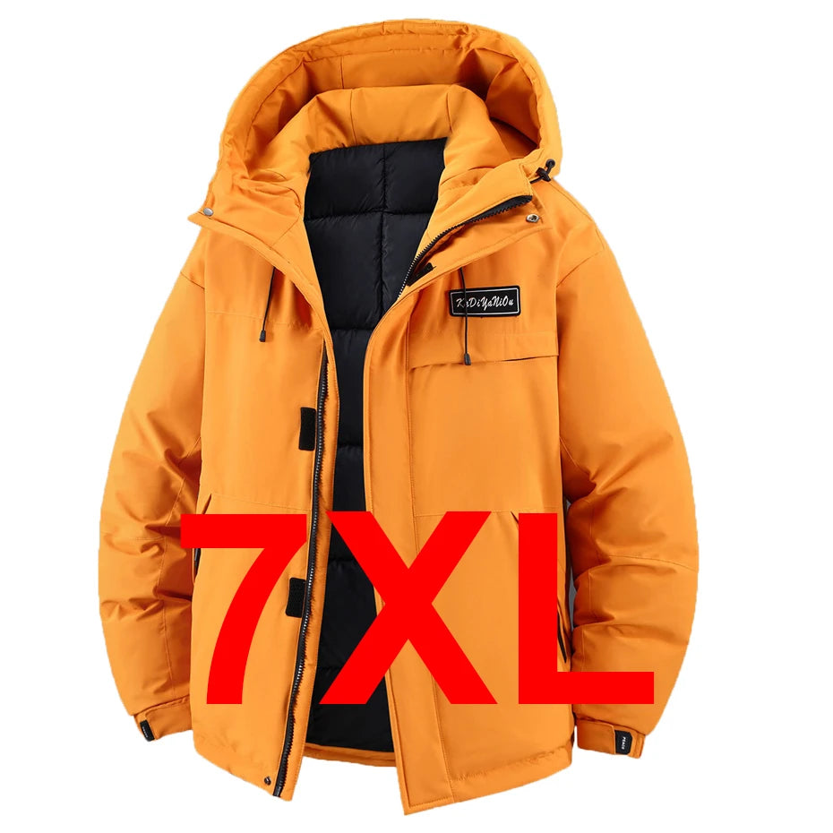 Winter Thick Jacket Men 11XL Plus Size Waterproof Parkas Fashion Casual Warm Windbreaker Coat Male Outdoor Outerwear