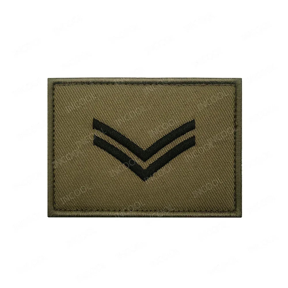 Infrared Reflective IR Rank Patch Uniform Ranks Embroidered Patches Appliques Shoulder Decorative Armband MED Badge For Clothing
