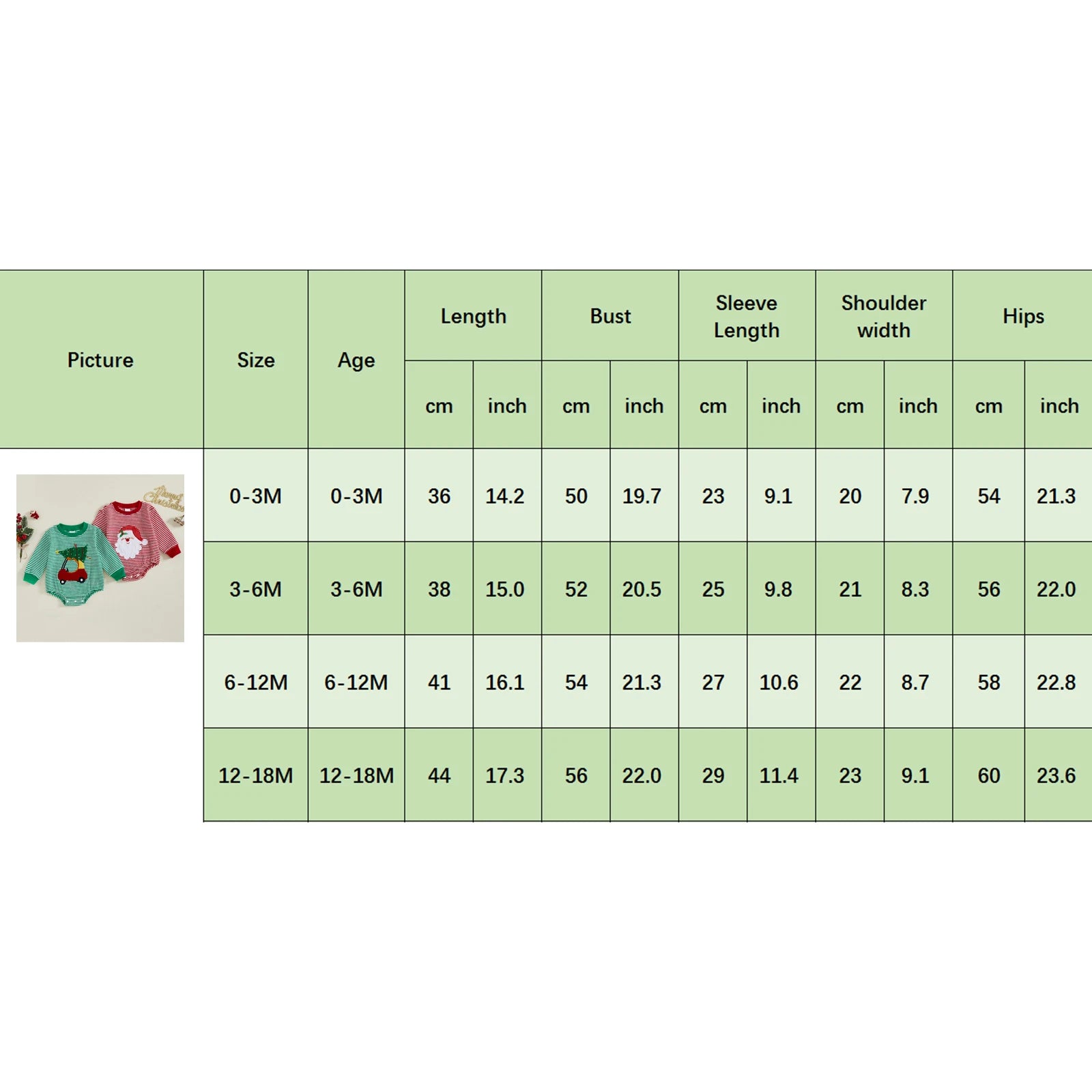 0-18M Infant Baby Striped Romper Santa Claus /Christmas Tree Embroidery Round Neck Long Sleeve Jumpsuit for Newborn Boy Girl