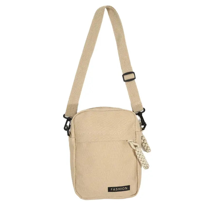 Mini Canvas Phone Bag Fashionable Lightweight Vertical Style Crossbody Women's Versatile Shoulder Bag Daily Small Square Bags