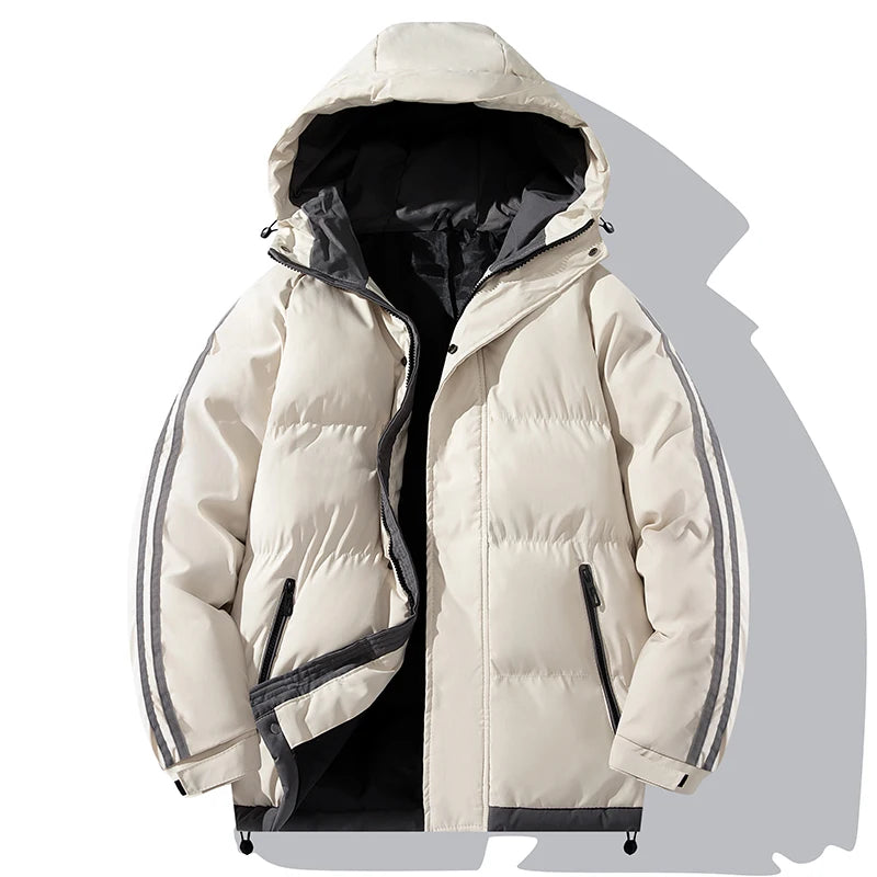 Men Winter Cotton Jacket Warm Comfortable Padded Thickened Down Jackets Parkas Outerwear Sportswear Puffer Thick Warm Snow Coat
