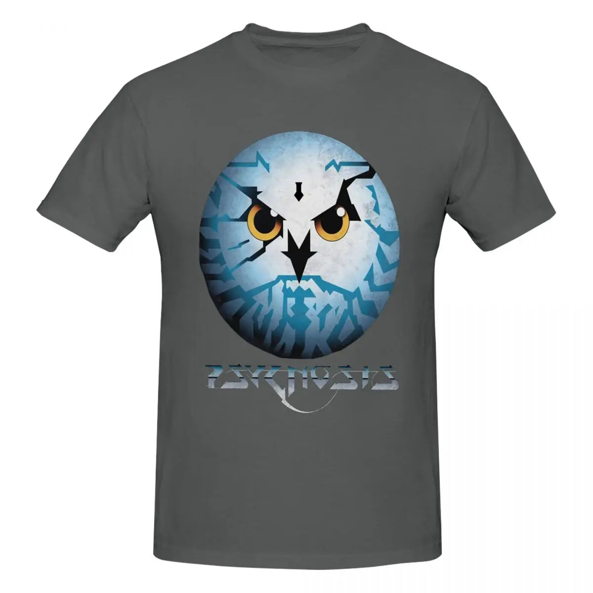 Amiga Psygnosis Owl T-Shirt for Men Cotton Oversized T Shirts Men's Tees Short O-Neck Summer Clothes Tops S-6XL