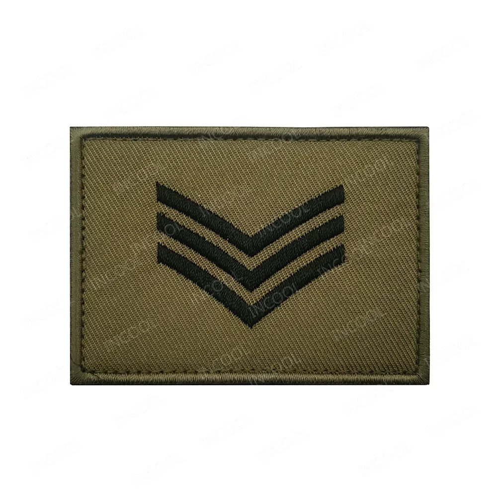 Infrared Reflective IR Rank Patch Uniform Ranks Embroidered Patches Appliques Shoulder Decorative Armband MED Badge For Clothing