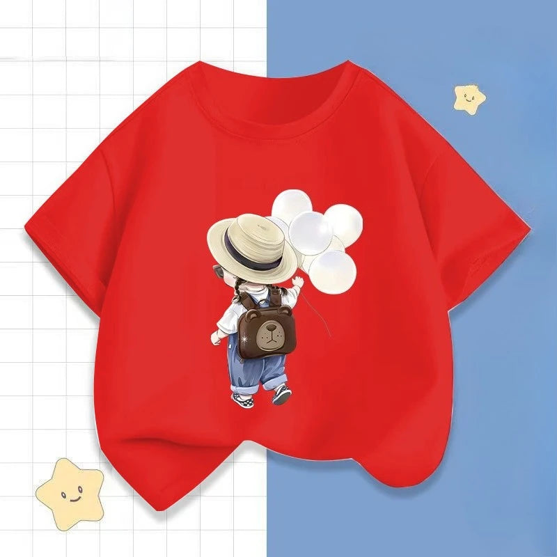 The Trend of Children's Tops, Summer Clothes and Short-sleeved T-shirts for Little Girls Kids Clothes Girls Clothes