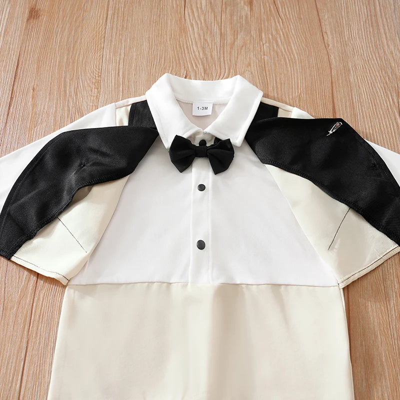 Newborn Clothes Party Gentleman Suit Comfortable Soft Boy And Girl Spring And Autumn Long Sleeved Baby Jumpsuit