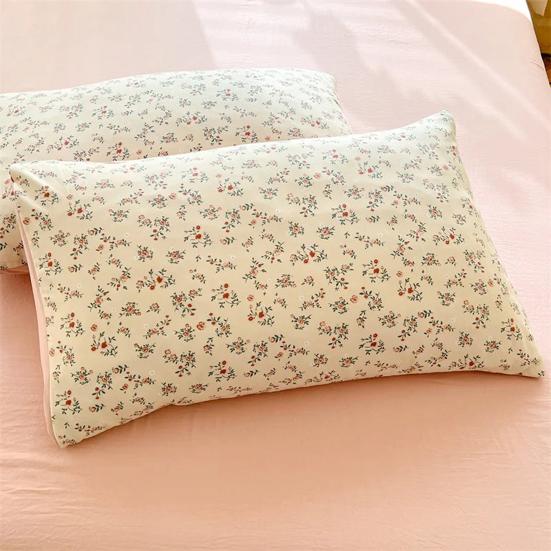 Skin-friendly Bedding Floral Style Duvet Cover Pillowcase with Bedsheet Home Bed Linen Set Soft Bedclothes juegos de sábanas