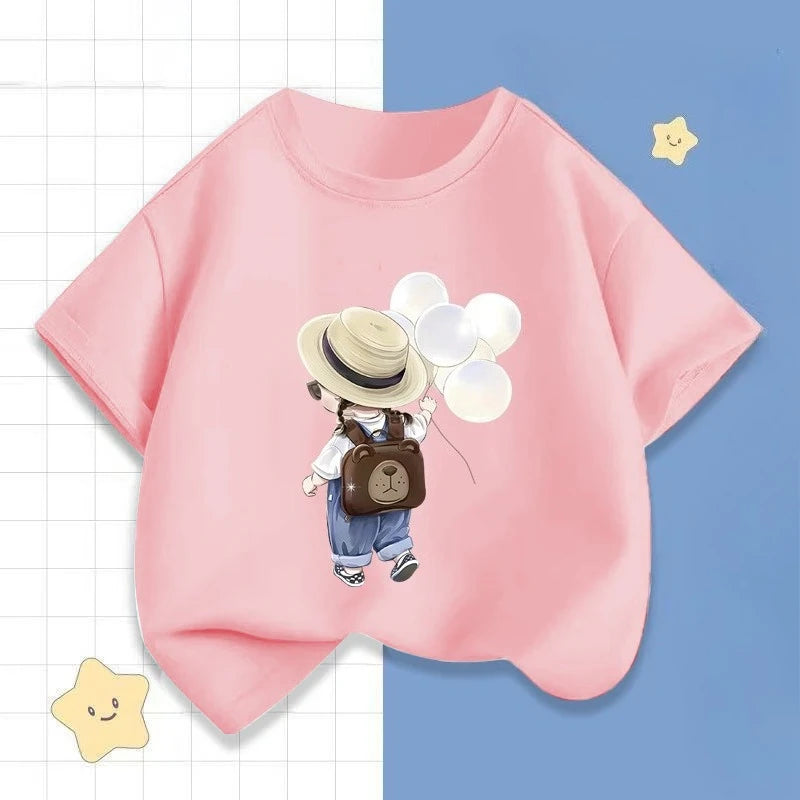The Trend of Children's Tops, Summer Clothes and Short-sleeved T-shirts for Little Girls Kids Clothes Girls Clothes