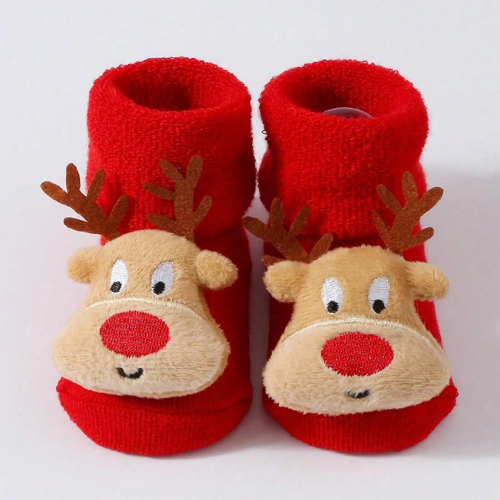 Cute Elk Santa Claus Doll Knitted Baby Socks Newborn Toddler Soft Snowman Warm Floor Socks Girls Infant Boys Mid Socks New