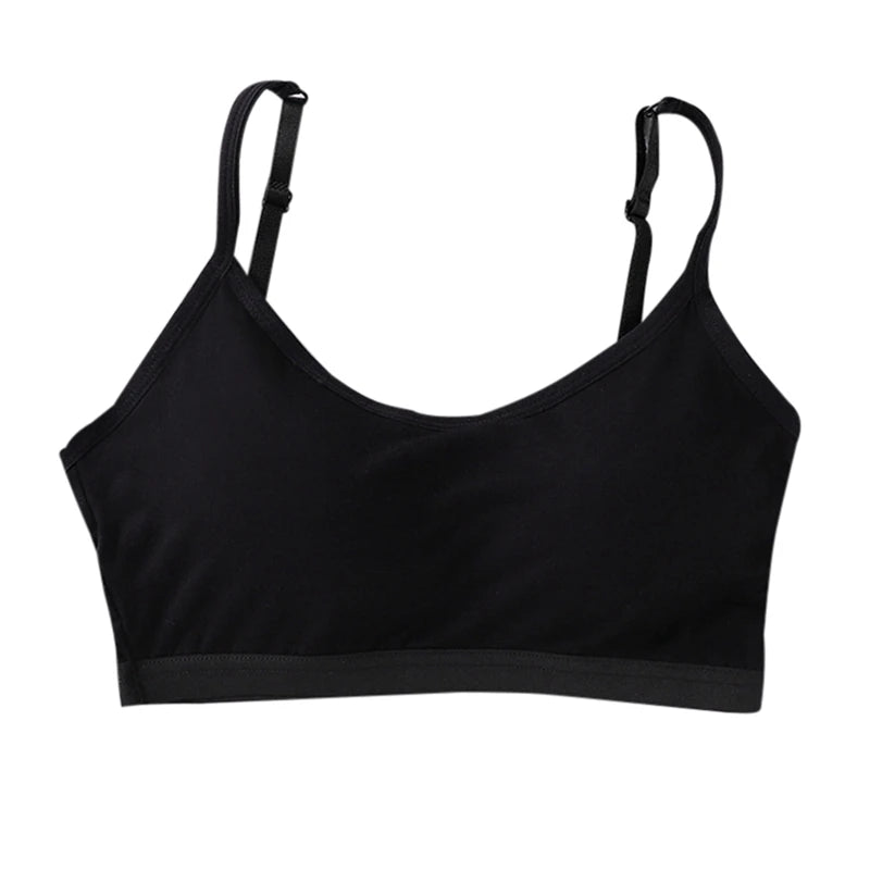Teen Girls Cotton Tube Top Underwear Student Girl Bra No Steel Ring Thin Bra Sports Underwear Vest Teen Underwear Training Bra