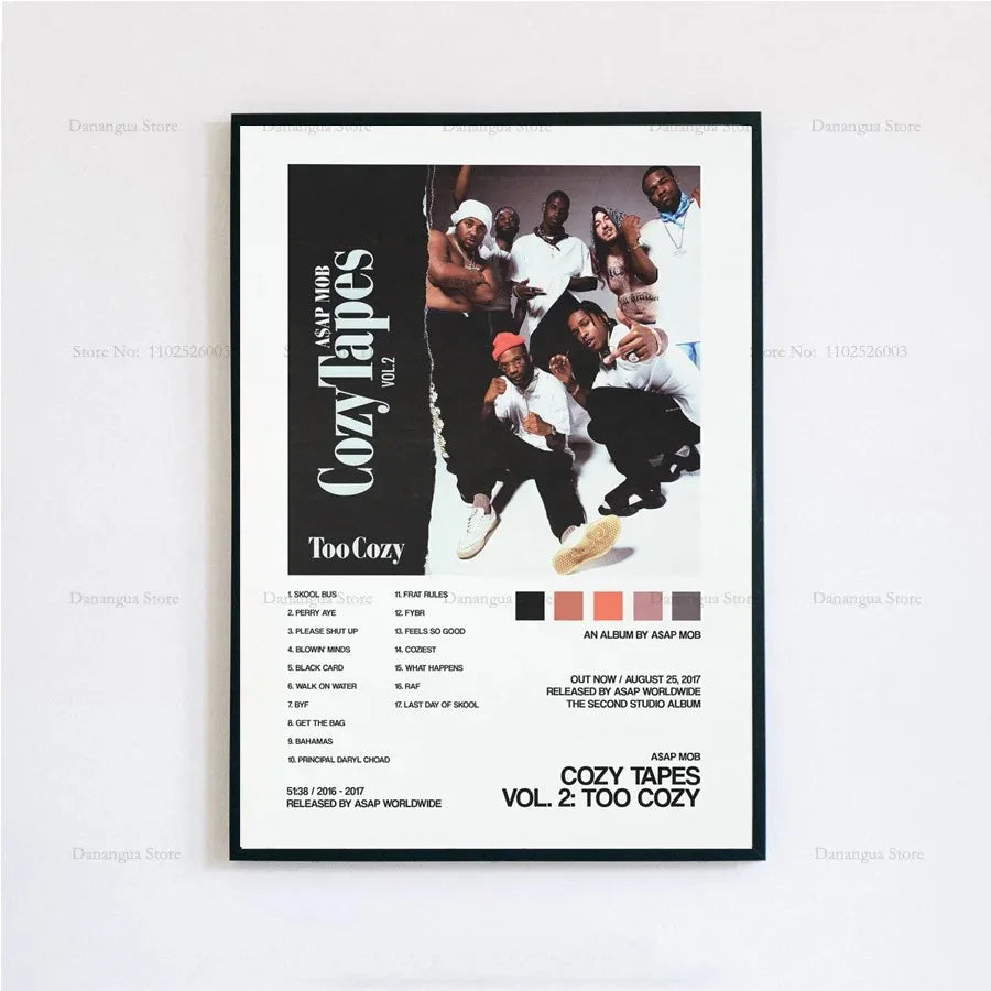 New ASAP Rocky Testing Live Love D.M.B.Tracklist Music Album Cover Poster Prints Wall Art Painting Picture Photo Room Home Decor