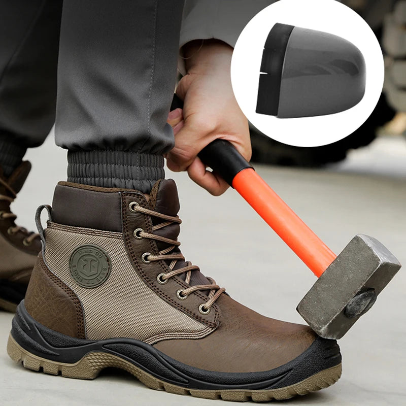 Male Anti static Work Boots Anti-smash Safety Shoes Men Anti puncture Steel Toe shoes Protection Indestructible shoes Non-slip