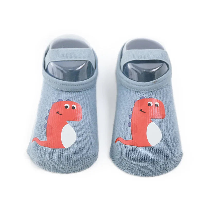 Kids Cotton Socks Cute Cartoon Animal Pattern Comfy Breathable Baby Non-slip Floor Socks