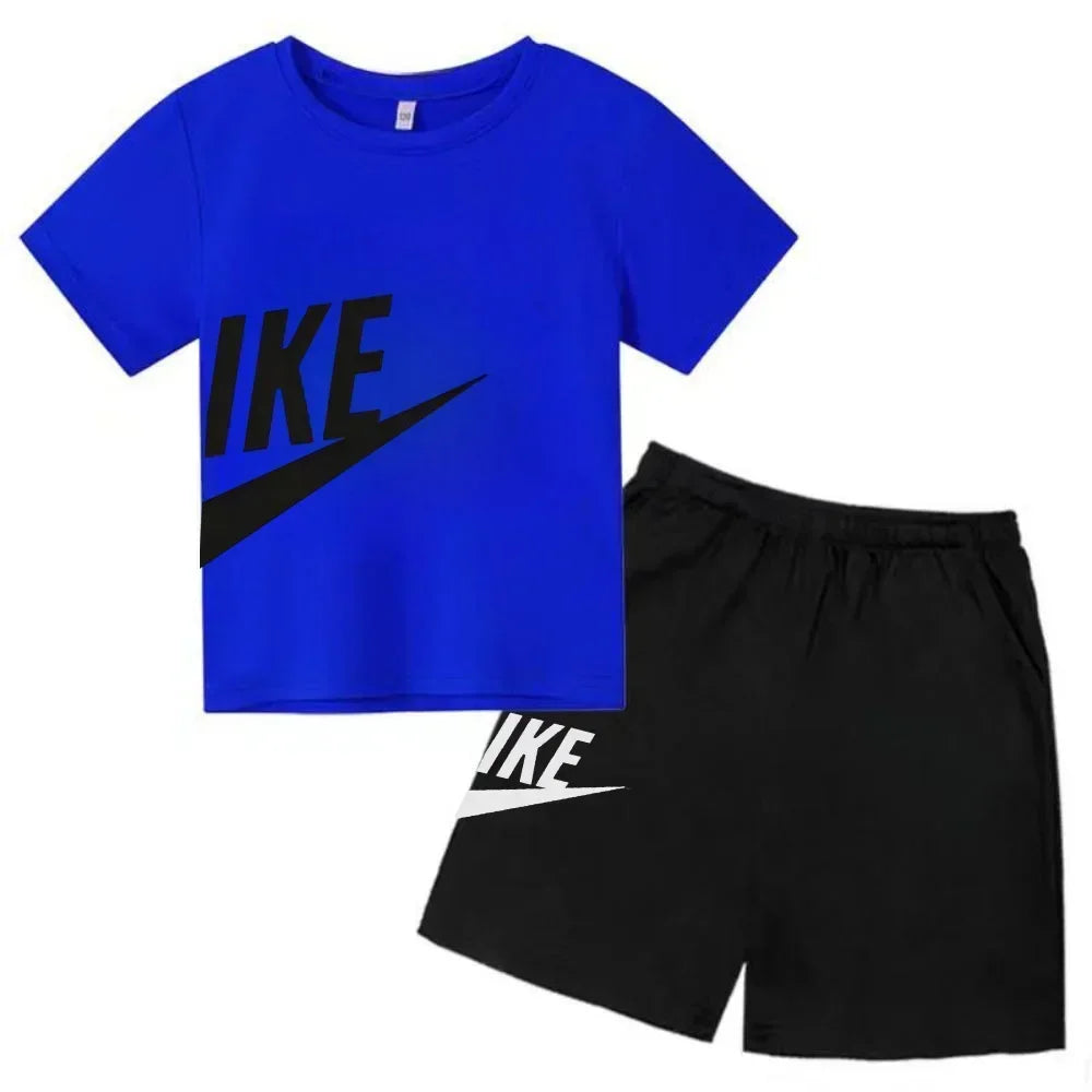 Children's Clothing Kids & Teen T-Shirt Set Summer Top + Shorts 2 Piece Set Short Sleeve Casual Fashion Boys Girls Kids Set