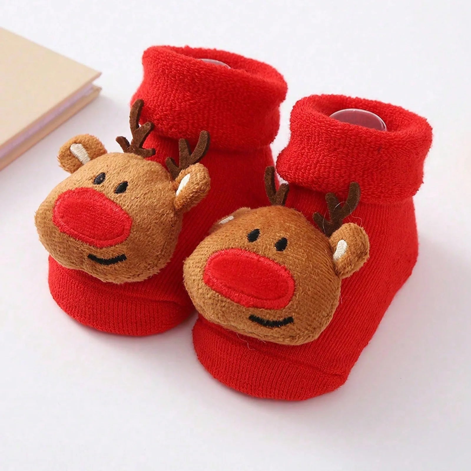 Cute Elk Santa Claus Doll Knitted Baby Socks Newborn Toddler Soft Snowman Warm Floor Socks Girls Infant Boys Mid Socks New