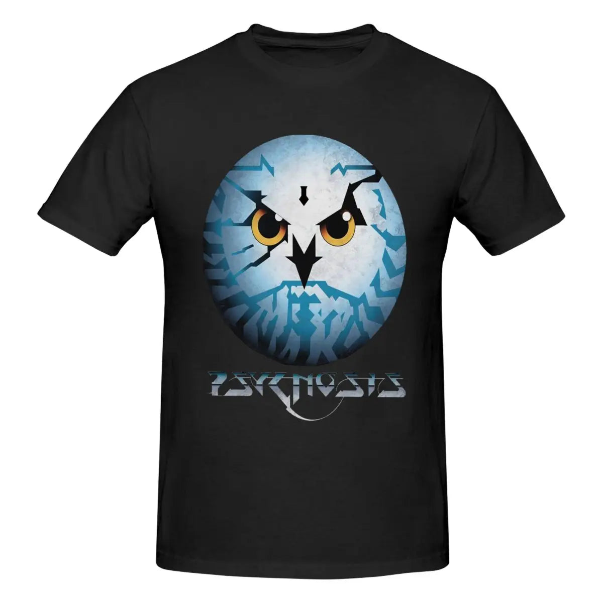 Amiga Psygnosis Owl T-Shirt for Men Cotton Oversized T Shirts Men's Tees Short O-Neck Summer Clothes Tops S-6XL