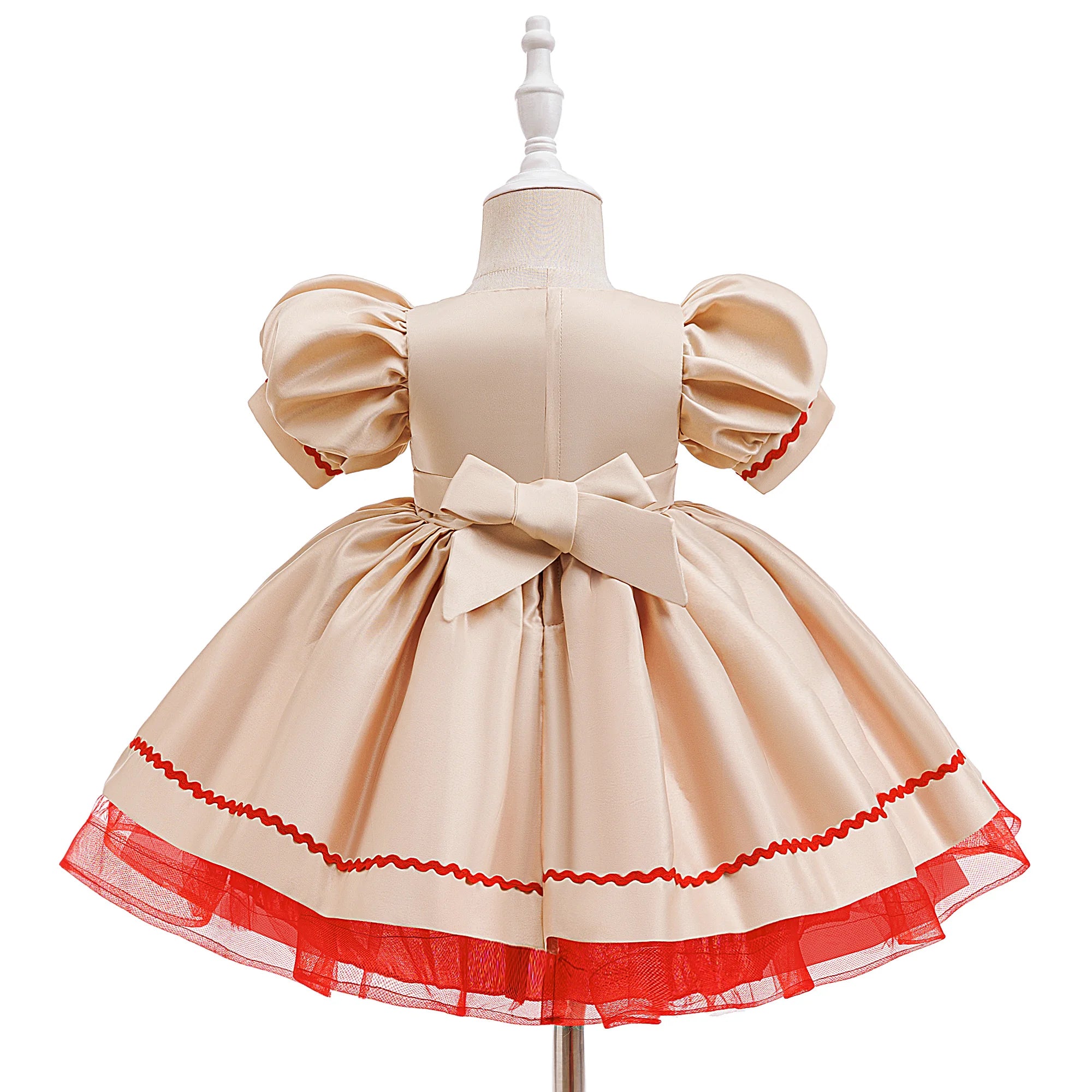 Infants Christmas Tree Party Baby Girls Dress Christmas Costume Elegant Bow 1st Birthday Princess Dresses Baby Wedding Prom Gown