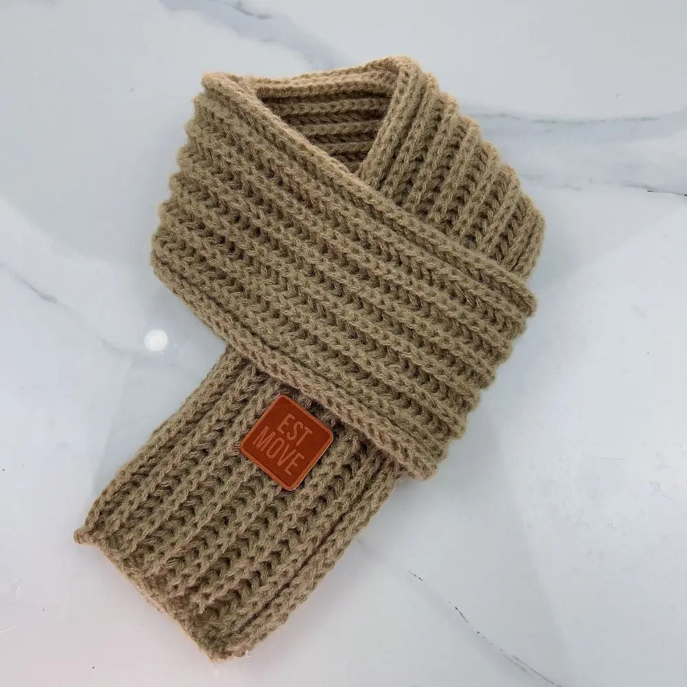 Fashion Warm Kids Scarf Thick Soft Neck Warmer Outdoor Winter Knitted Scarf Baby Boys Girls