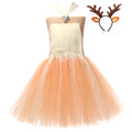Umorden 2-12Y Toddler Child Kids Christmas Deer Reindeer Costume Dress for Girls Tutu Dress Set