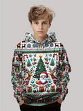 Kids Clothes Boys Hoodies Long Sleeve 3D Christmas Print Children Spring Fall Clothes Stylish Party Ambiance Girl Clothes Tops