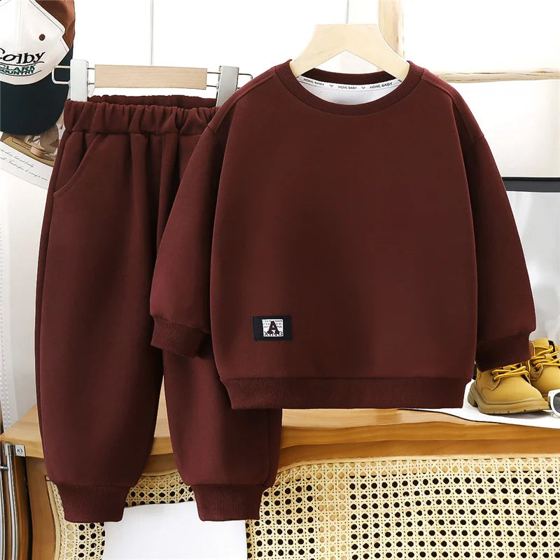 Boys Sportwear Sets Spring Autumn Kids Sweatshirt+Pants 2Pcs Suit Teen Casual Pullover Outfits Children Clothing 2-12 Years