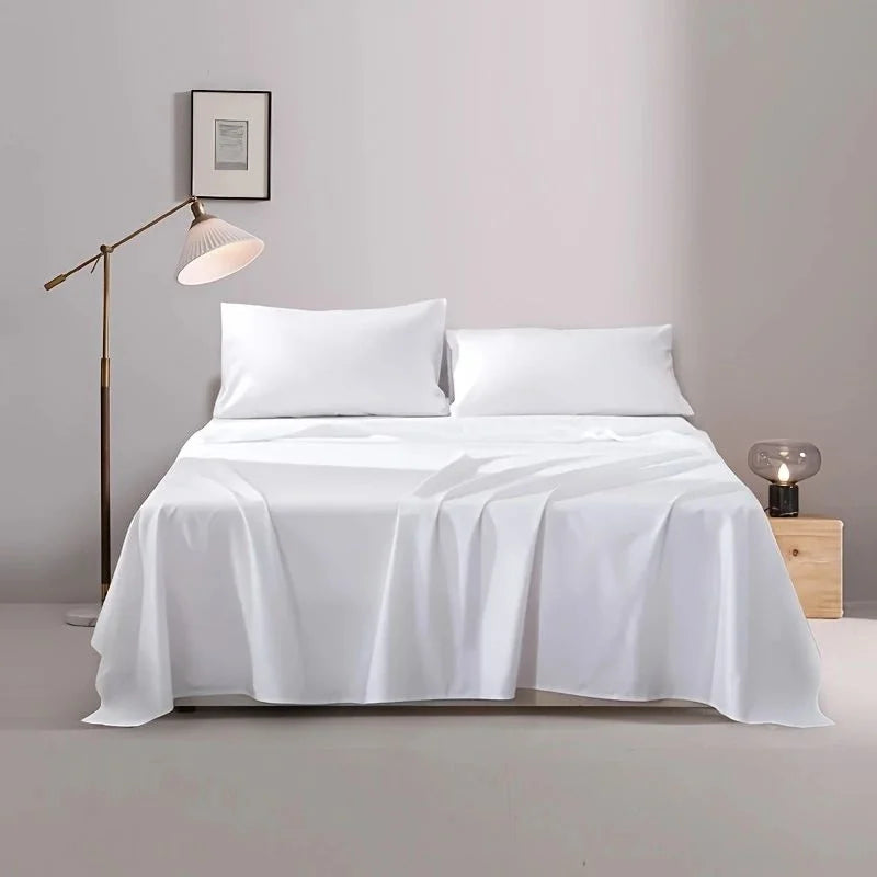A single bed sheet (without pillowcase or core), washed pure white hotel single or double bed sheets, home bedding