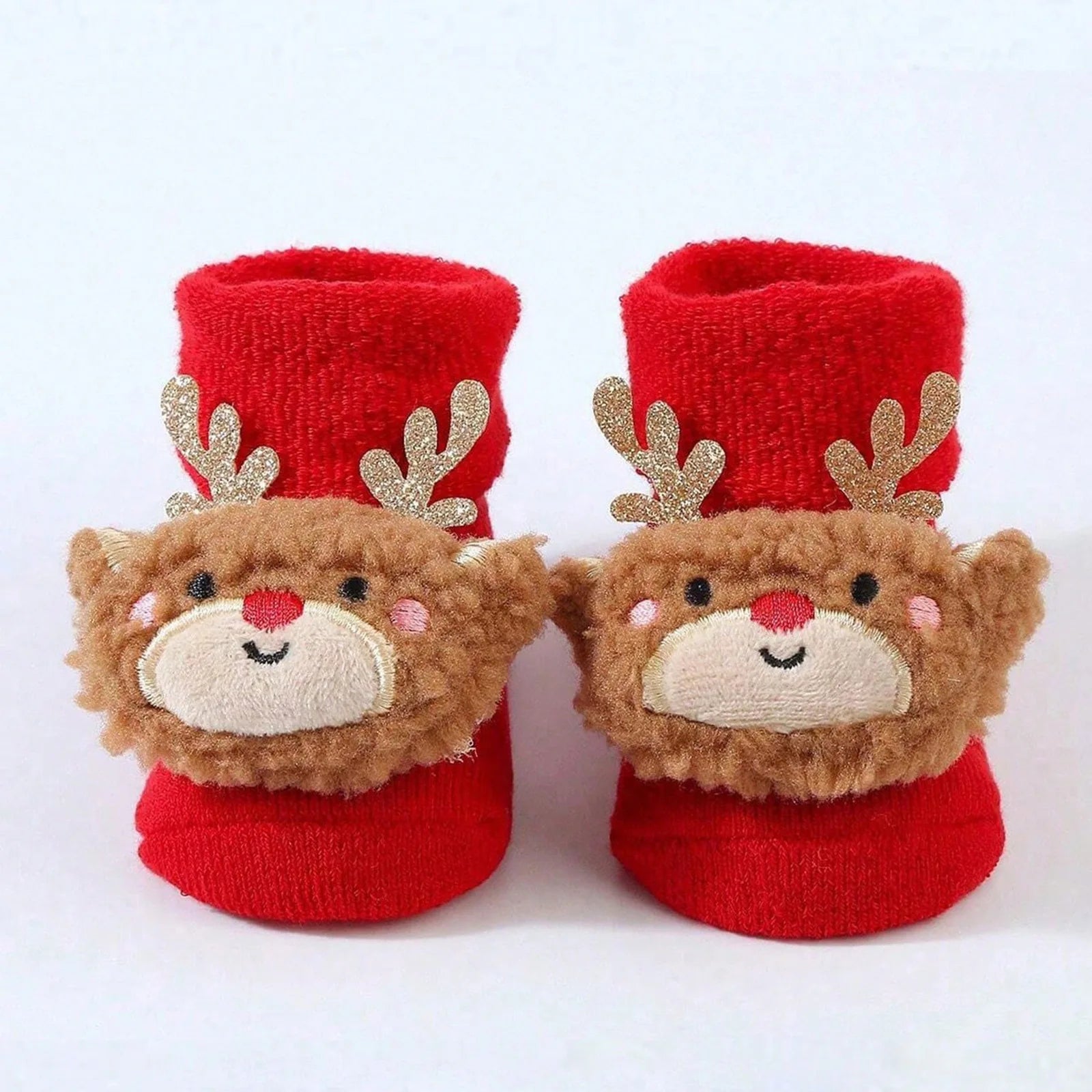 Cute Elk Santa Claus Doll Knitted Baby Socks Newborn Toddler Soft Snowman Warm Floor Socks Girls Infant Boys Mid Socks New