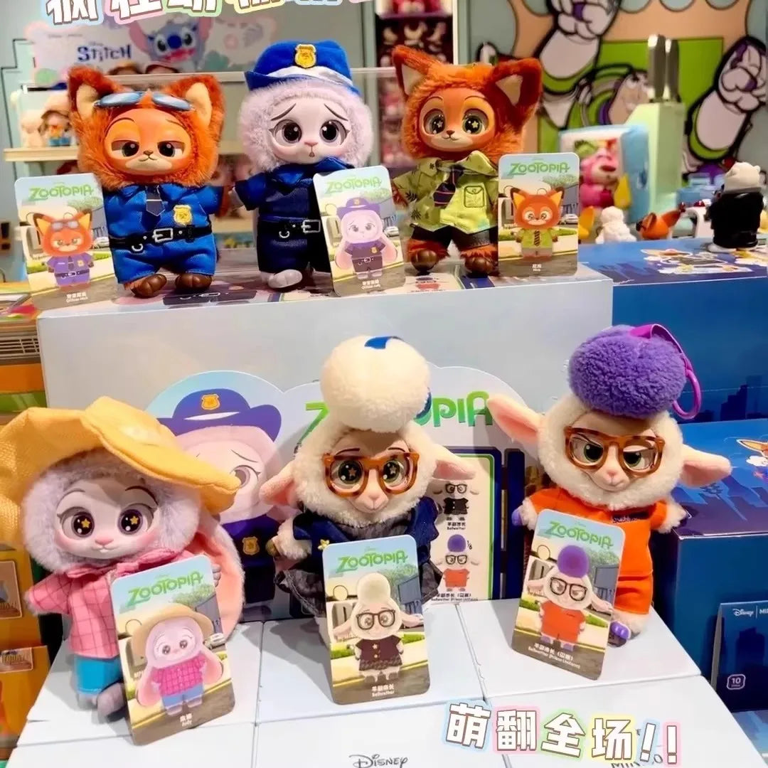 2025 MINISO Zootopia Vinyl Plush Blind Box Keychain Nick and Judy Vinyl Plush Toys Cute Dolls Gifts for Girls Trendy Toys