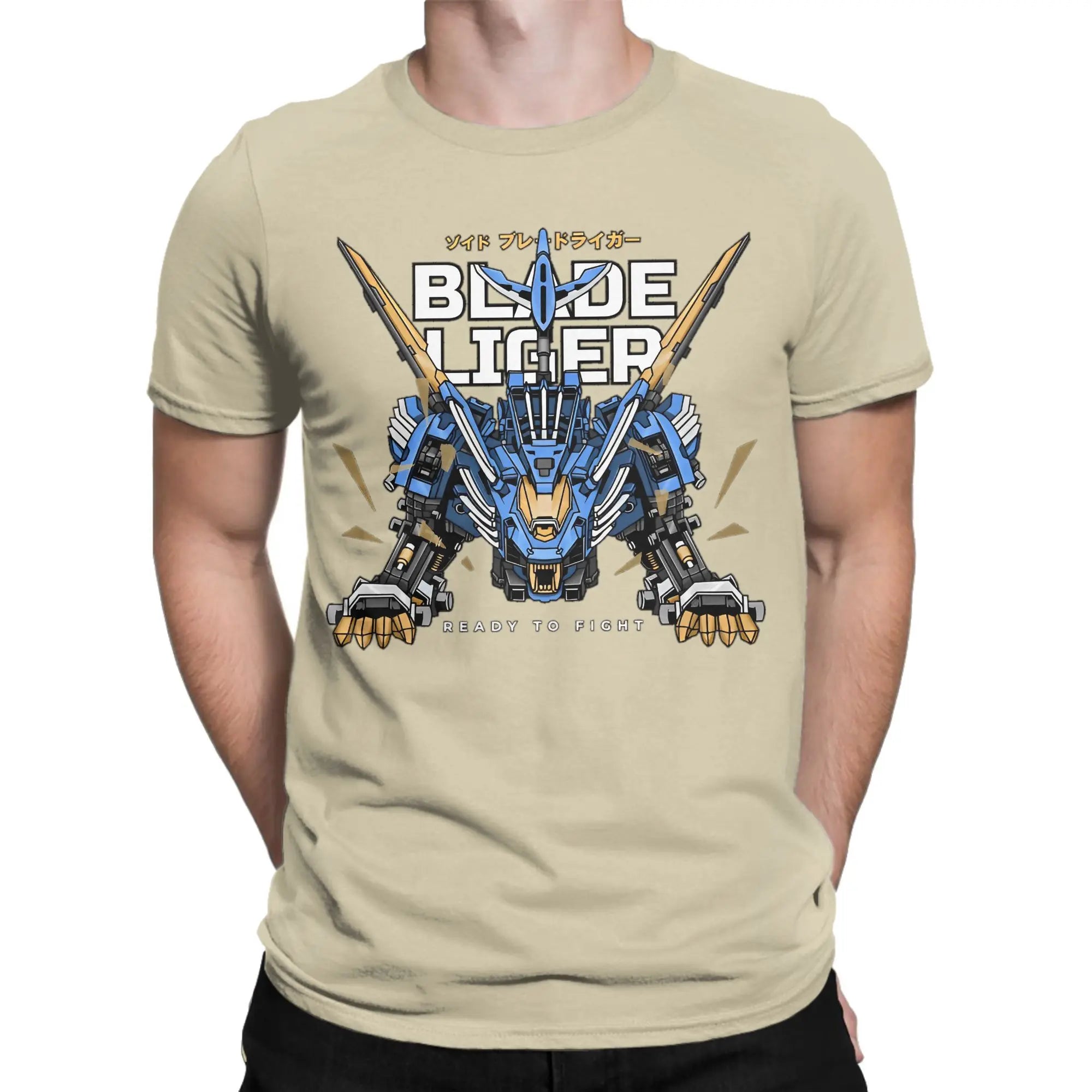 Men T-Shirts Zoids Vintage Cotton Tees Short Sleeve Robot T Shirt O Neck Tops Unique