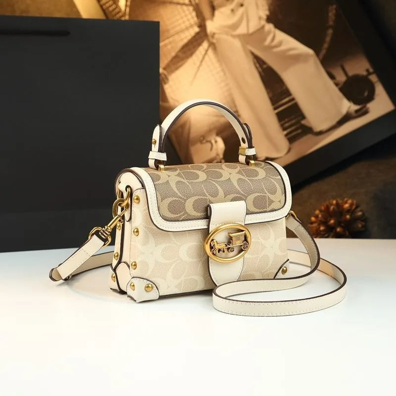 A new 2025 stylish and high-end box bag with a niche design and luxurious women's bag, a single-shoulder crossbody bag