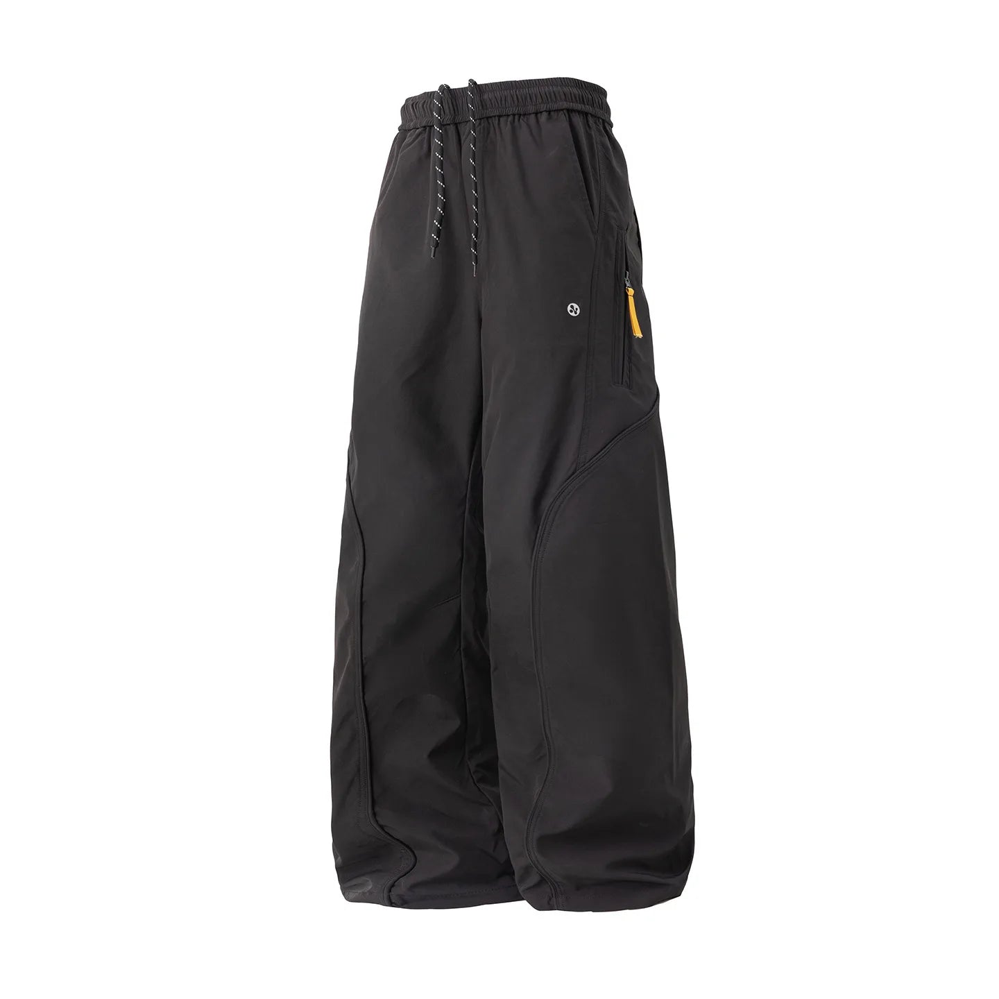 TFETTERS Men's Casual Pants Spring and Autumn Outdoor Straight Sports Pants Drawstring Elastic Waist Pocket Zipper Cycling Pants
