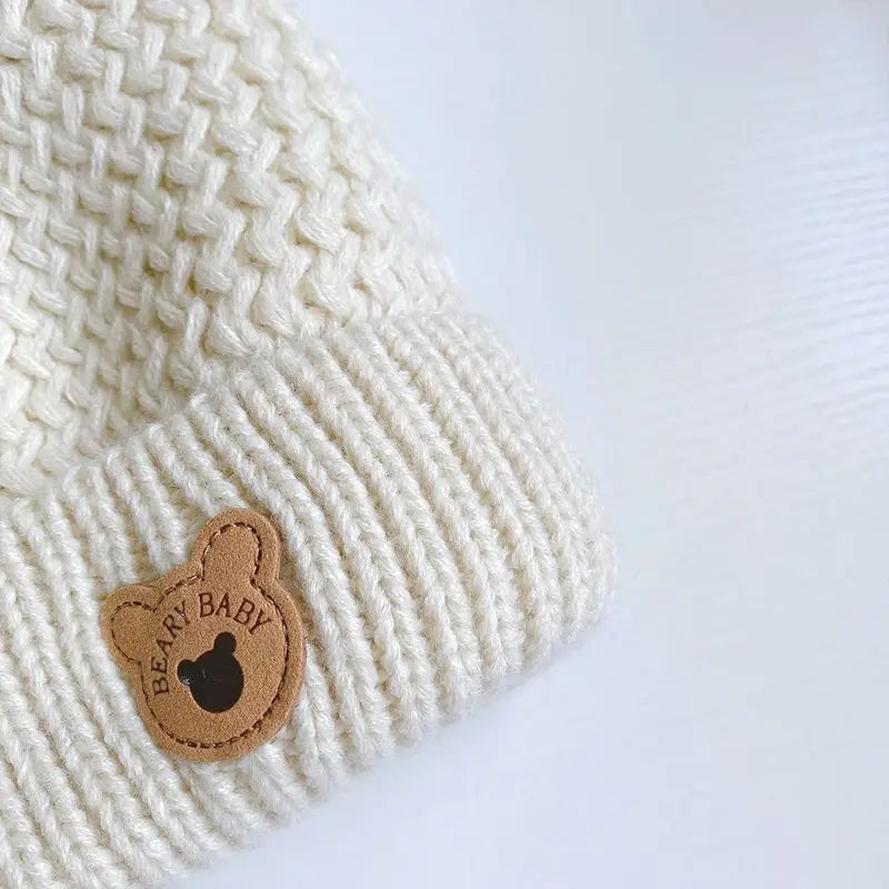 Children's Hat Scarf Set Winter Warm Autumn Winter Plush Boys and Girls' Little Bear Thick Ear Protection Baby Hairline Hat