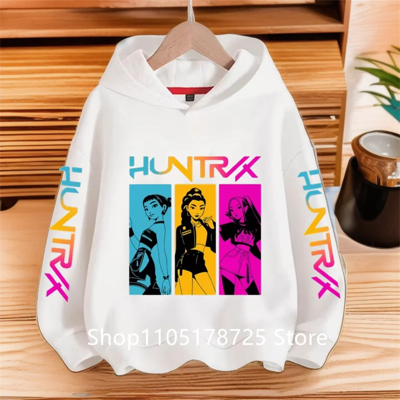Y2K KPop Demon Hunters Hoodies Teenage Girls Boys Rumi KPop Demon Hunters Hoody Autumn Casual Long Sleeve Children's Clothing