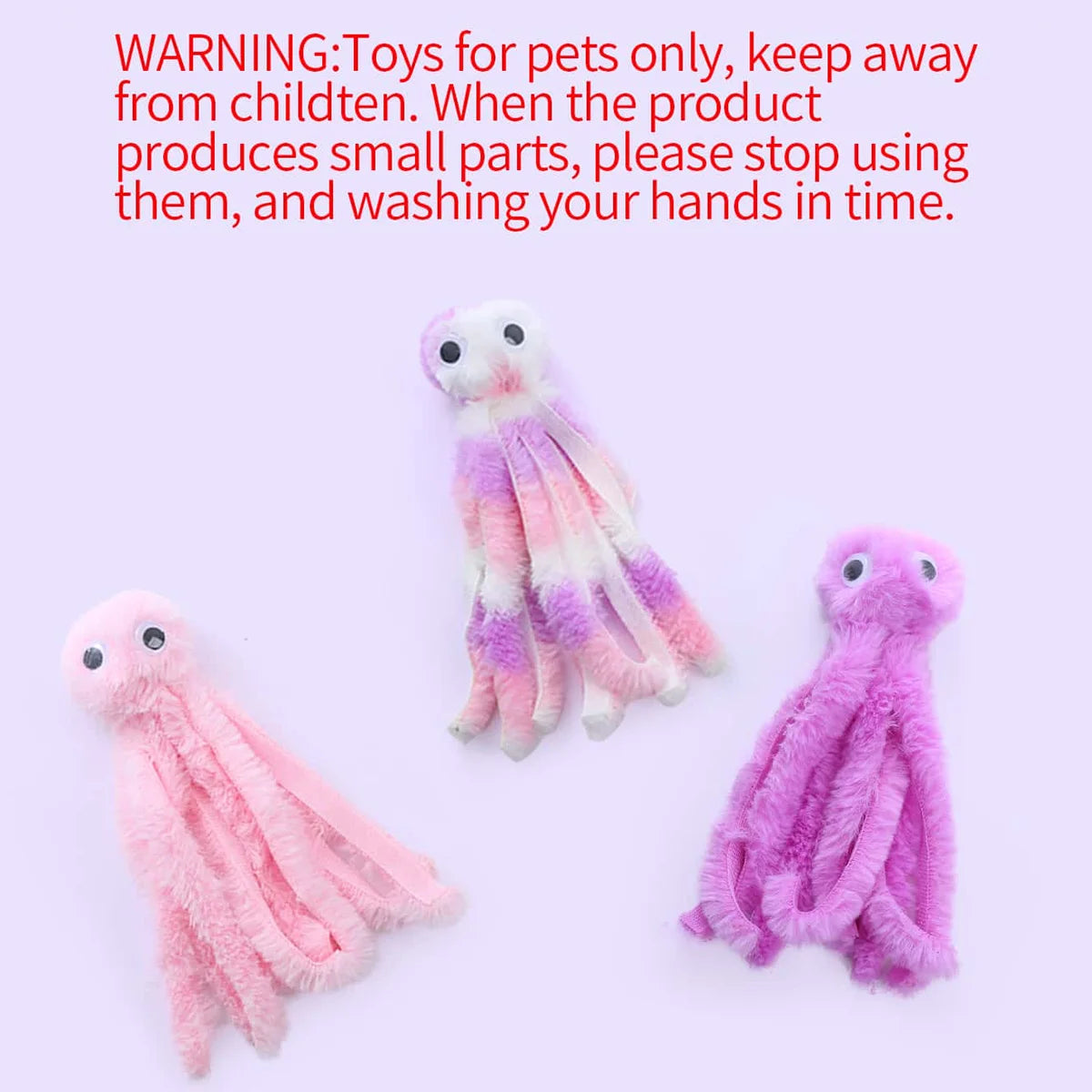 Cute Interactive Octopus Shaped Cat Plush Toy for Relieve Boredom Bite Resistant Cat Toy for Teeth Cleaning Pet Supplies for Cat